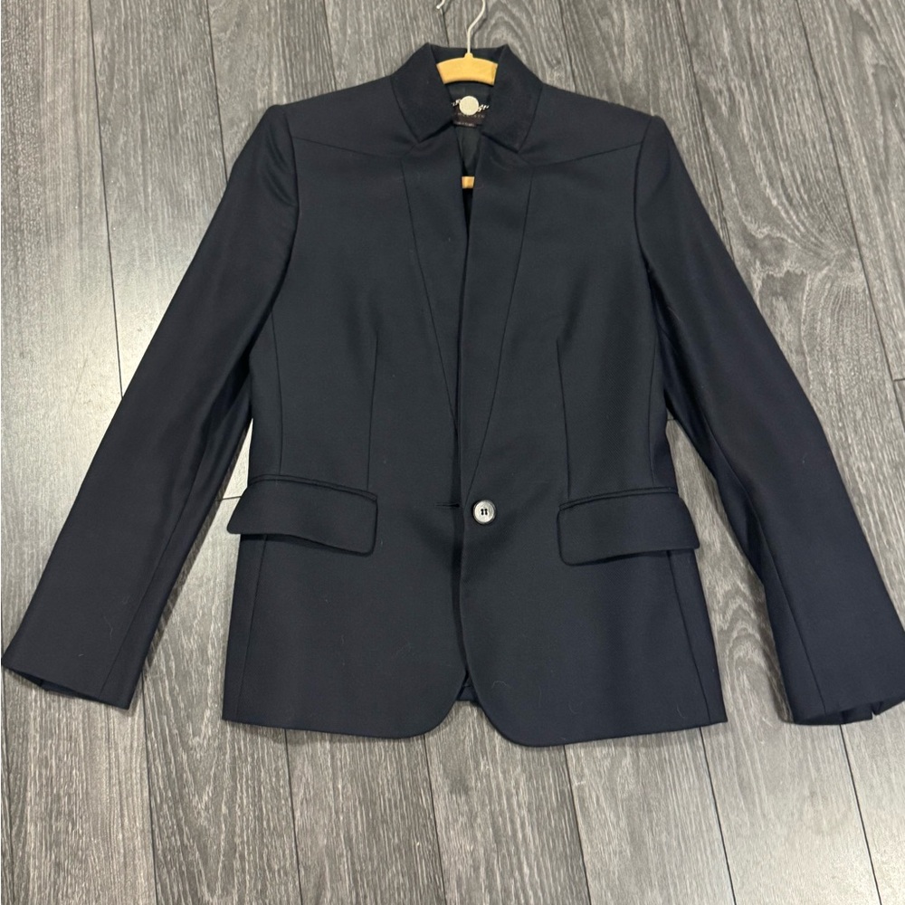 Stella McCartney Peak Collar Navy Wool Blazer Eu40 Vintage 2010